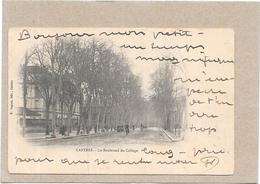 Delcampe - CASTRES - 81 - CPA DOS SIMPLE - Le Boulevard Du Collège - DRO/BARA - - Castres