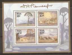 South Africa  1989  SG  693  Peirneef Paintings  Unmounted Mint   Miniature Sheet - Unused Stamps