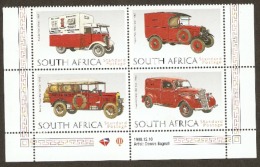 South Africa  1999  SG 1107-10  Vintage  Post Offfice Vehicles  Unmounted Mint Miniature Sheet - Unused Stamps