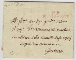 LAC P.P PLAISANCE (Rge) - 1809 - Pr Parma - TB - 1801-1848: Precursors XIX
