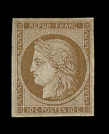 * N°1f - 10c Bistre - Réimpression - Signé Darteyre - TB - 1849-1850 Ceres