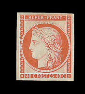 (*) N°5 - 40c Orange - Signé - TB - 1849-1850 Ceres