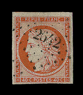 O N°5 - 40c Orange - Obl. PC 2642 - Signé A. Brun - TB - 1849-1850 Ceres