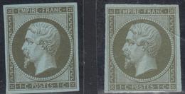 (*) N°11 X 2 Ex - Nuances - Marges - B/TB - 1853-1860 Napoléon III.