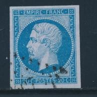 O N°14Ac - 20c Bleu S/lilas - TB/SUP - 1853-1860 Napoleon III