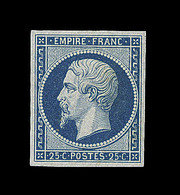 ** N°15 - 25c Bleu - Signé JF Brun - TB - 1853-1860 Napoléon III