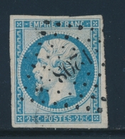 O N°15 - 25c Bleu - Obl. PC 1208 - TB - 1853-1860 Napoleone III