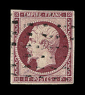 O N°18 - 1F Carmin - Obl. Grille Sans Fin - Signé - TB - 1853-1860 Napoleone III