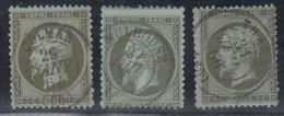 O N°19 (x3) Obl. Càd T15 - Colmar, Mulhouse, Thann - B/TB - 1862 Napoleon III