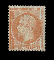 ** N°23 - 40c Orange - Signé Brun - TB - 1862 Napoleon III