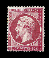 * N°24 - 80c Rose - BDF - Signé Calves - TB - 1862 Napoléon III.