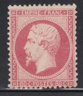 (*) N°24 - 80c Rose - Signé Bühler - TB - 1862 Napoleone III