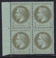 ** N°25 - Bloc De 4 - BDF - Signé Calves - TB - 1863-1870 Napoleon III With Laurels