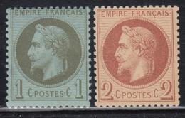 ** N°25/26 - 1c Et 2c - TB - 1863-1870 Napoleone III Con Gli Allori