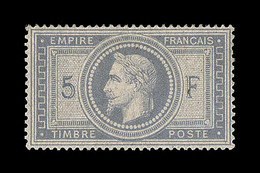 * N°33 - 5F Violet Gris - Charn. Marquée - Signé Calves - TB - 1863-1870 Napoleon III With Laurels