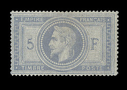 (**) N°33A - 5F Violet Gris - 5 Et F En Bleu - Signé Bühler/Thiaude - TB - 1863-1870 Napoléon III Lauré