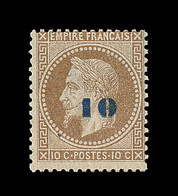 * N°34 - 10 S/10c Bistre - Non Emis - TB - 1863-1870 Napoleon III With Laurels