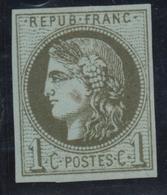 (*) N°39A - Report 1 - Petite Tâche Au Centre - Sinon TB - 1870 Bordeaux Printing