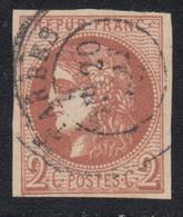 O N°40B - 2c Tirant S/marron - TB - 1870 Bordeaux Printing