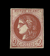 * N°40Bb - 2c Marron - Comme ** - Signé - TB - 1870 Emissione Di Bordeaux