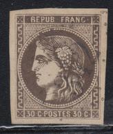 O N°47 - 30c Brun Foncé - TB - 1870 Bordeaux Printing