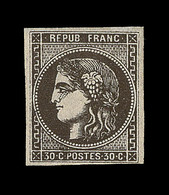 * N°47d - Brun Foncé - Signé - TB - 1870 Emissione Di Bordeaux