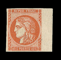 * N°48a - 40c Orange Vif - BDF - Signé Baudot - TB - 1870 Emission De Bordeaux