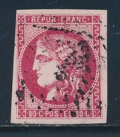 O N°49b - 80c Rose Vif - Signé Calves - TB - 1870 Emission De Bordeaux