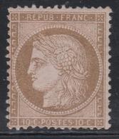 * N°58 - 10c Brun S/rose - TB - 1871-1875 Ceres