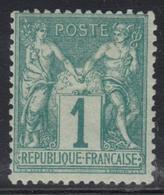 * N°61 - 1c Vert - TB - 1876-1878 Sage (Type I)