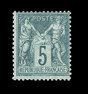 * N°64 - 5c Vert - Signé Calves - TB - 1876-1878 Sage (Type I)