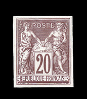 (*) N°67b - 20c Lilas Brun - Emission Des Régents - ND - Sans Teinte De Fond - TB - 1876-1878 Sage (Type I)