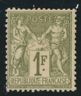 * N°72 - 1F Olive - TB - 1876-1878 Sage (Type I)