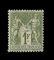 * N°72 - 1F Olive - TB Centrage - TB - 1876-1878 Sage (Typ I)