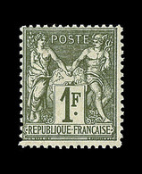 (**) N°72 - 1F Olive - Signé Thiaude - TB - 1876-1878 Sage (Type I)