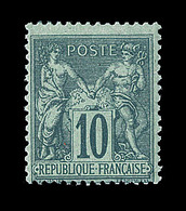 * N°76 - 10c Vert - Charn. Légère - TB - 1876-1878 Sage (Type I)