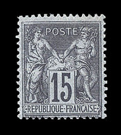 * N°77 - 15c Gris Foncé - Signé - TB - 1876-1878 Sage (Type I)