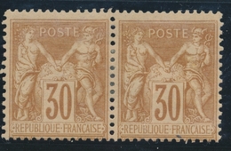 * N°80 - Paire - TB - 1876-1878 Sage (Type I)