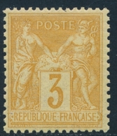 * N°86 - 3c Bistre Jaune - TB - 1876-1878 Sage (Type I)