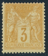 * N°86 - 3c Bistre Jaune - TB - 1876-1878 Sage (Type I)