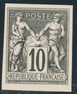 (*) N°89c - 10c Noir - Emission Des Régents - ND - Sans Teinte De Fond - TB - 1876-1878 Sage (Type I)