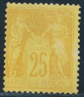 * N°92 - 25c Bistre S/jaune - TB - 1876-1878 Sage (Type I)