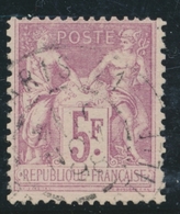 O N°95 - Obl. Légère - Nuance Pâle - TF - TB - 1876-1878 Sage (Type I)