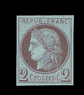 (*) N°51 - 2c Brun S/azuré - ND - TB - Unused Stamps