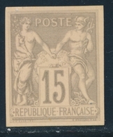 (*) N°77 - 15c Gris - Essai S/papier Carton - TB - Unused Stamps