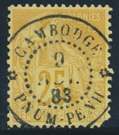 O N°92 - Obl. Cambodge/Pnum-Penh - 1883 - Déft D'angle - Sonstige & Ohne Zuordnung