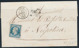 LAC N°15 - Obl. PC + T15 Luçon - 17/2/54 - Pr Napoléon + Cursive "79 St Michel En        " - B/TB - 1849-1876: Période Classique