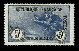 * N°155 - 5F+5F - TB Centrage - Signé A. Brun - Charn. Légère - TB - Unused Stamps