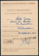 CP N°525 (50F Noir) - Obl. Le Lavandou - 28/9/43 S/Carte D'Abonnement - TB - Nuovi