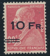 ** N°3 - 10F S/90c Rouge - TB - 1927-1959 Mint/hinged